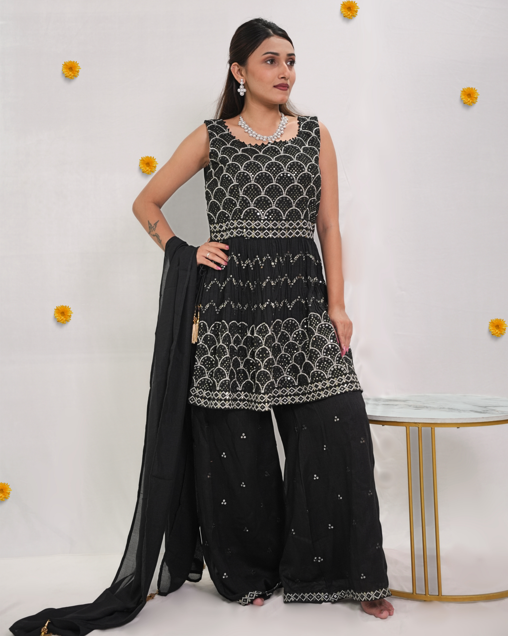 Black Tunic Gharara